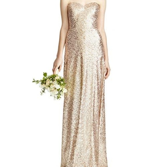Dessy Collection Dresses & Skirts - Long Sequin Dress rose gold